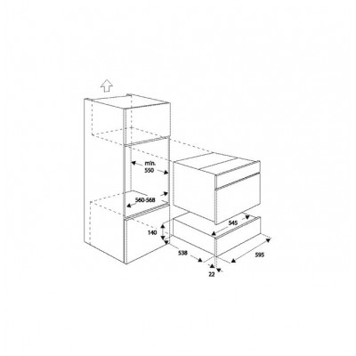 Bertazzoni wd60n cassetto scaldavivande 60 x 12 cm carbonio