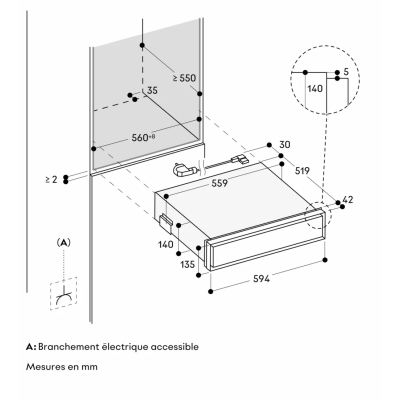 Gaggenau GV451120 cassetto sottovuoto da incasso h 14 cm inox - vetro
