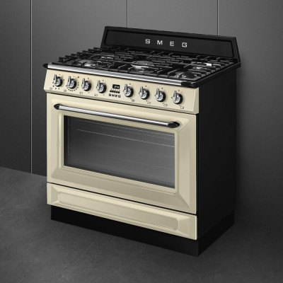 Smeg tr90gmp 90cm Gaskochfeld creme