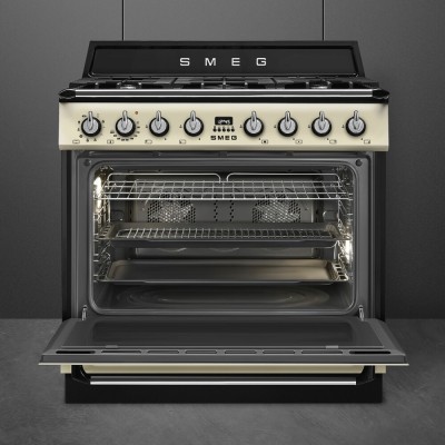 Smeg tr90gmp 90cm Gaskochfeld creme