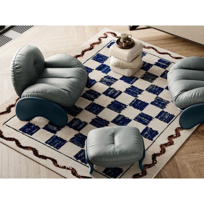 Fauteuil Poltrona Frau Squash Bleu