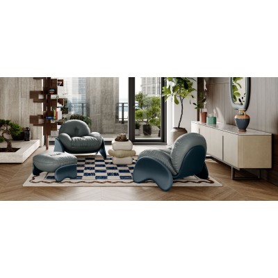 Poltrona Frau Squash Blue Sessel
