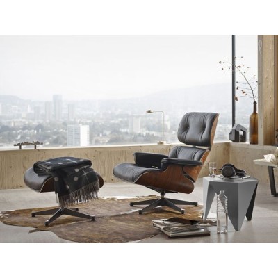 Vitra Eames Lounge Chair & Ottoman Palissandro pelle - nero