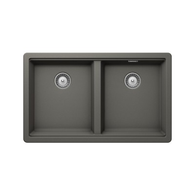 Schock galaxy n200 lavello doppia vasca 75 cm silverstone
