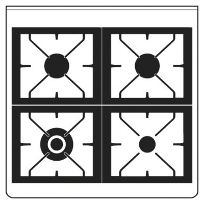 Ilve m07dne3/mb cucina da appoggio gas Majestic 70 cm blu
