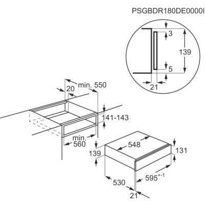 Aeg od8k11t cassetto scaldavivande h 14 cm nero opaco