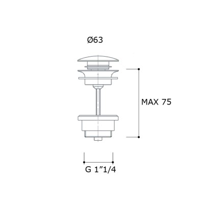 Mina 54070 Tappo e piletta automatico