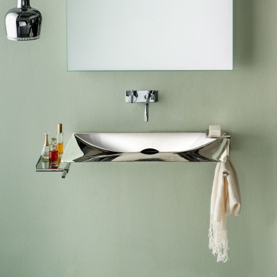 Rapsel X-treme large lavabo con portasapone 75 cm acciaio inox
