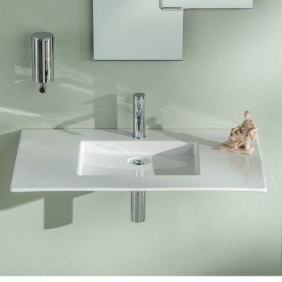 Rapsel Albeus lavabo a parete 80 cm ceramica bianca