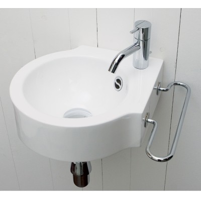 Rapsel Wing lavabo a parete 33 cm resina titanica bianca