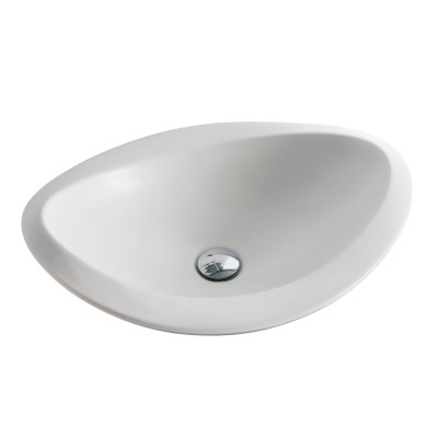 Rapsel Nido lavabo da appoggio 62.5 cm ceramica bianca opaca