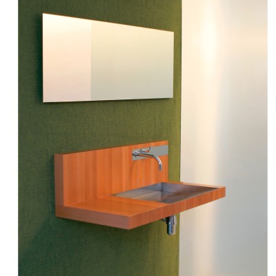 Rapsel Pamplona lavamani 90 cm legno faggio + acciaio inox