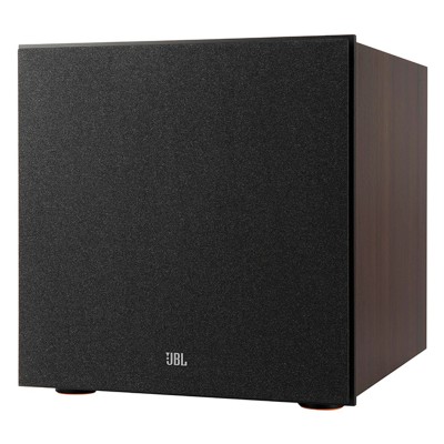 Subwoofer activo Bass Reflex JBL 220P de 30 cm, color negro.