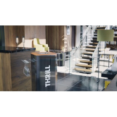 Thrill vortex tower gela bicchieri mobile acciaio inox