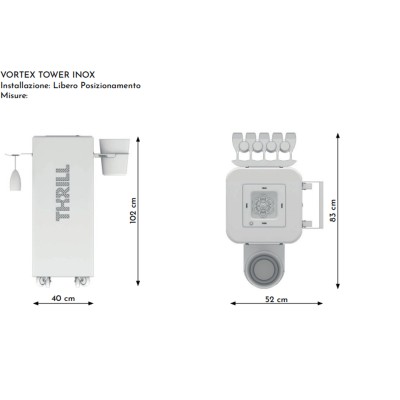 Thrill vortex tower gela bicchieri mobile acciaio inox