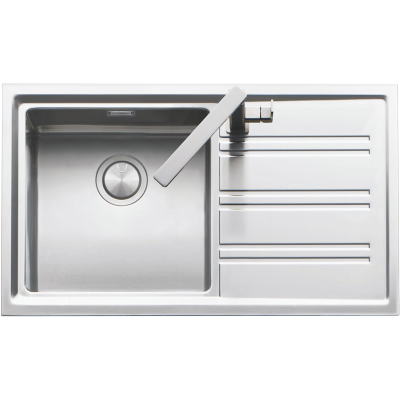 Barazza 1les91rd easy lavello con sgocciolatoio 1 vasca 86 cm acciaio inox